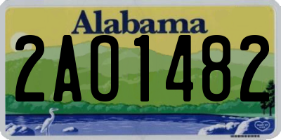 AL license plate 2AO1482