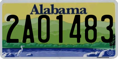 AL license plate 2AO1483