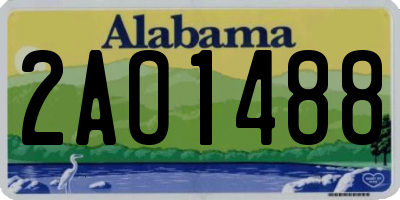 AL license plate 2AO1488
