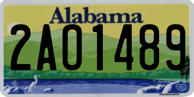 AL license plate 2AO1489