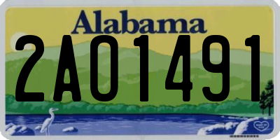 AL license plate 2AO1491