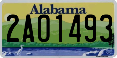 AL license plate 2AO1493