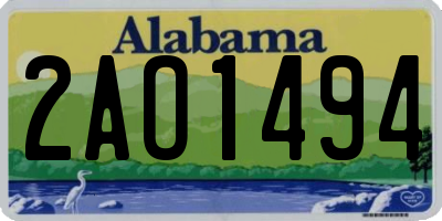 AL license plate 2AO1494