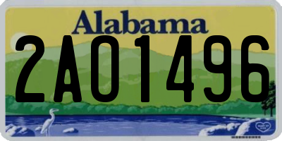 AL license plate 2AO1496