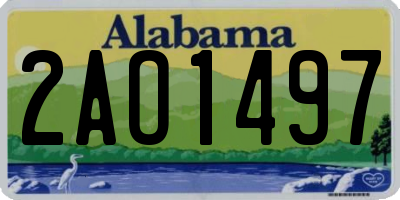 AL license plate 2AO1497