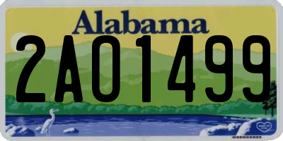 AL license plate 2AO1499