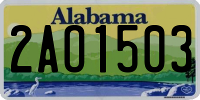 AL license plate 2AO1503