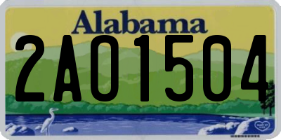AL license plate 2AO1504