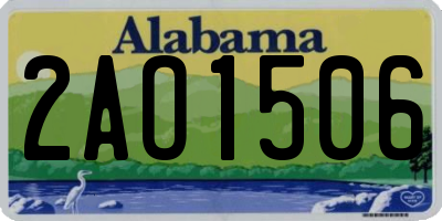 AL license plate 2AO1506