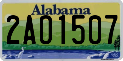 AL license plate 2AO1507