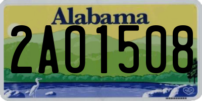 AL license plate 2AO1508