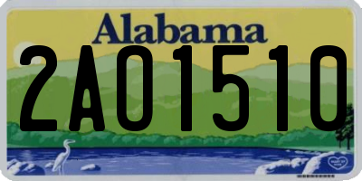 AL license plate 2AO1510