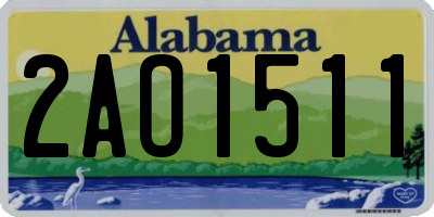 AL license plate 2AO1511