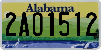 AL license plate 2AO1512