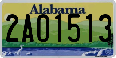 AL license plate 2AO1513