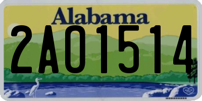 AL license plate 2AO1514