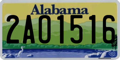 AL license plate 2AO1516