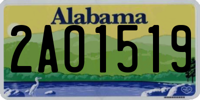 AL license plate 2AO1519