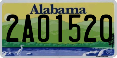 AL license plate 2AO1520