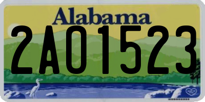 AL license plate 2AO1523