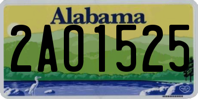 AL license plate 2AO1525