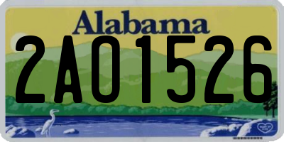 AL license plate 2AO1526