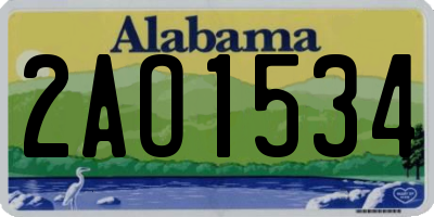 AL license plate 2AO1534