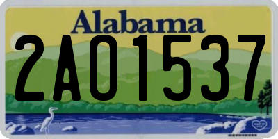 AL license plate 2AO1537