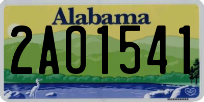 AL license plate 2AO1541