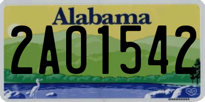 AL license plate 2AO1542