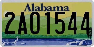 AL license plate 2AO1544