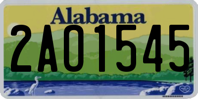 AL license plate 2AO1545