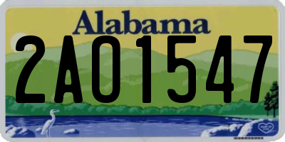 AL license plate 2AO1547