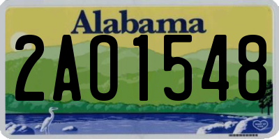 AL license plate 2AO1548