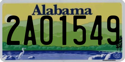 AL license plate 2AO1549