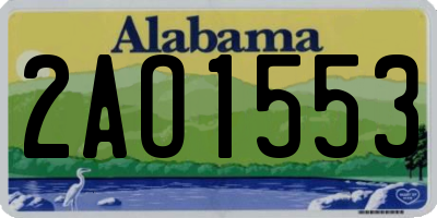 AL license plate 2AO1553