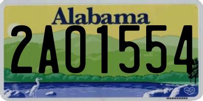 AL license plate 2AO1554