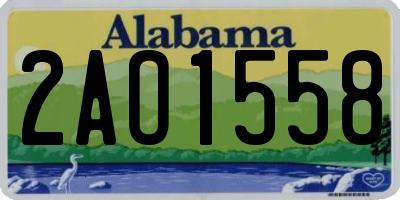 AL license plate 2AO1558