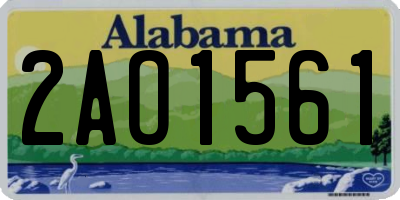 AL license plate 2AO1561