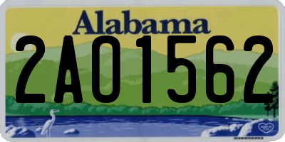 AL license plate 2AO1562