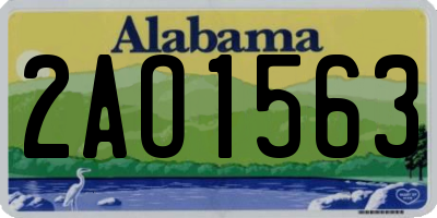 AL license plate 2AO1563