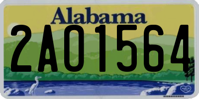 AL license plate 2AO1564