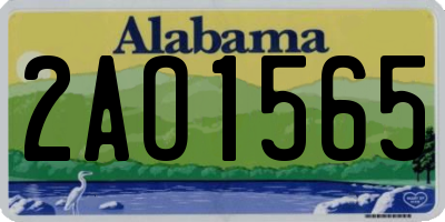 AL license plate 2AO1565