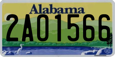 AL license plate 2AO1566