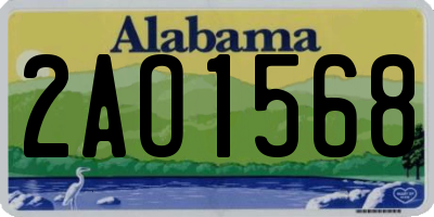 AL license plate 2AO1568