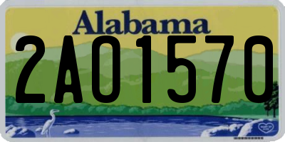 AL license plate 2AO1570