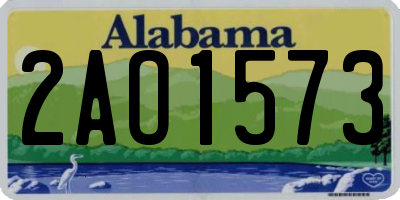 AL license plate 2AO1573