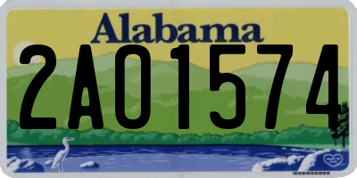 AL license plate 2AO1574