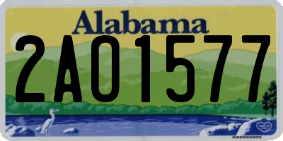 AL license plate 2AO1577