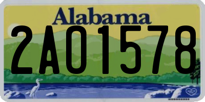 AL license plate 2AO1578
